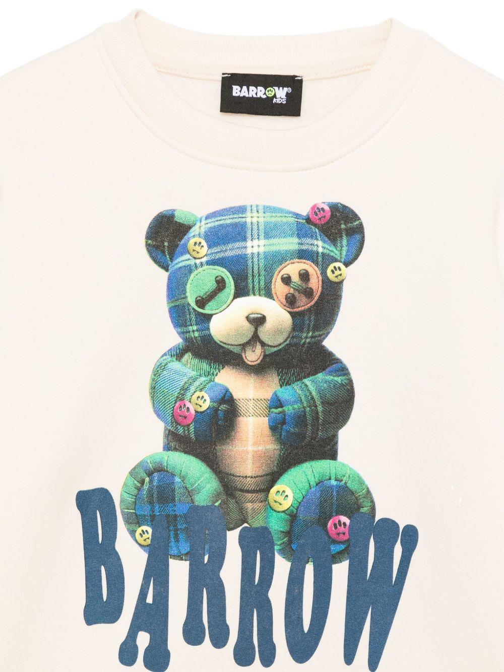 Felpa bianco sporco per bambino F5BKJUSW239 013 Barrow Kids