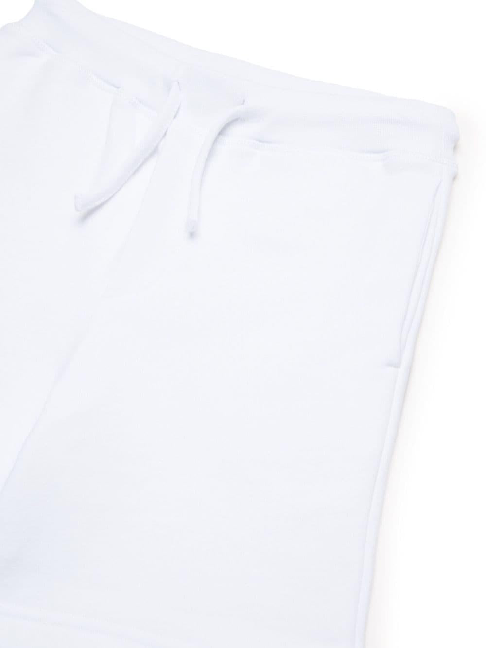White Bermuda shorts for boys with logo