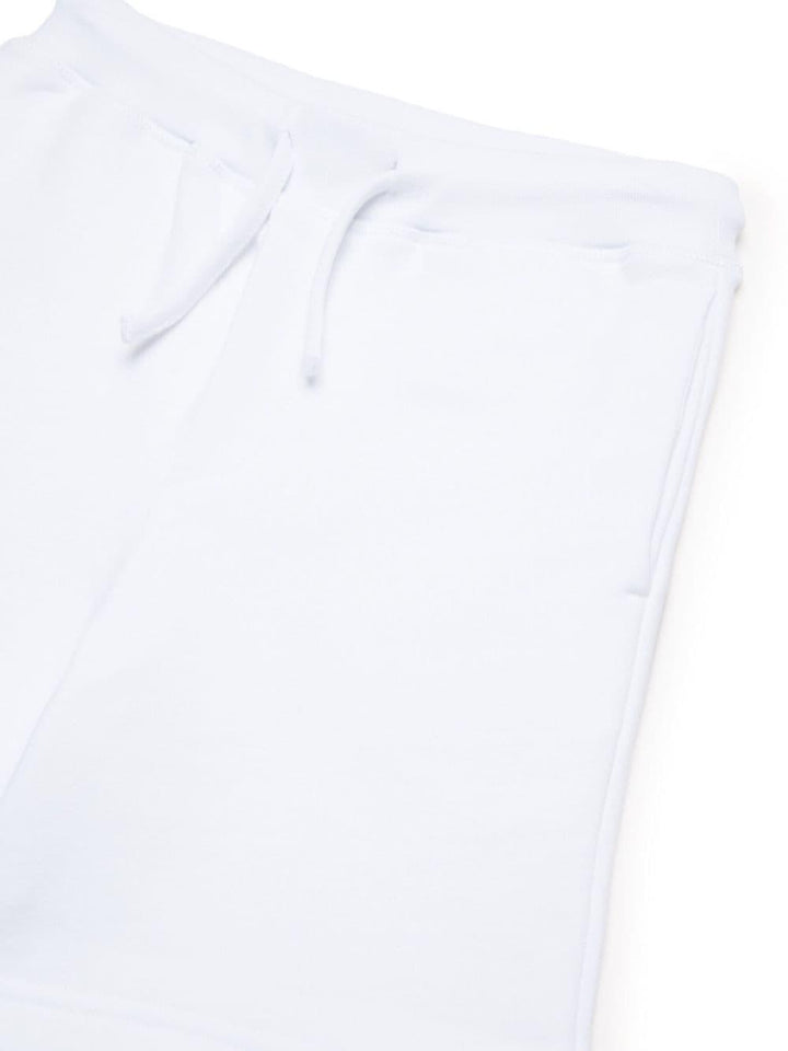 White Bermuda shorts for boys with logo