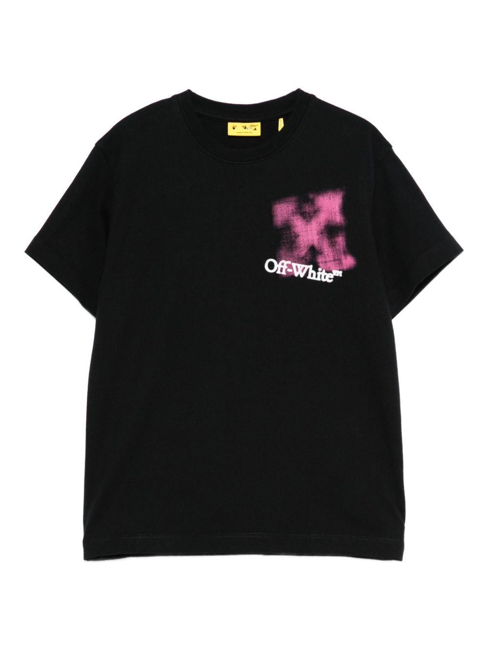 T-shirt nero per bambino OGAA001F25JER005 1032 Off White Kids