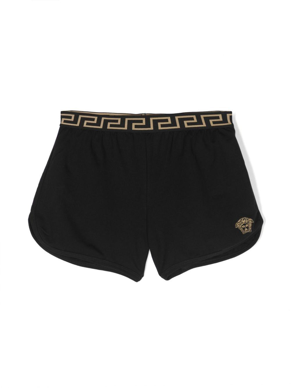 Black shorts for girls with logo