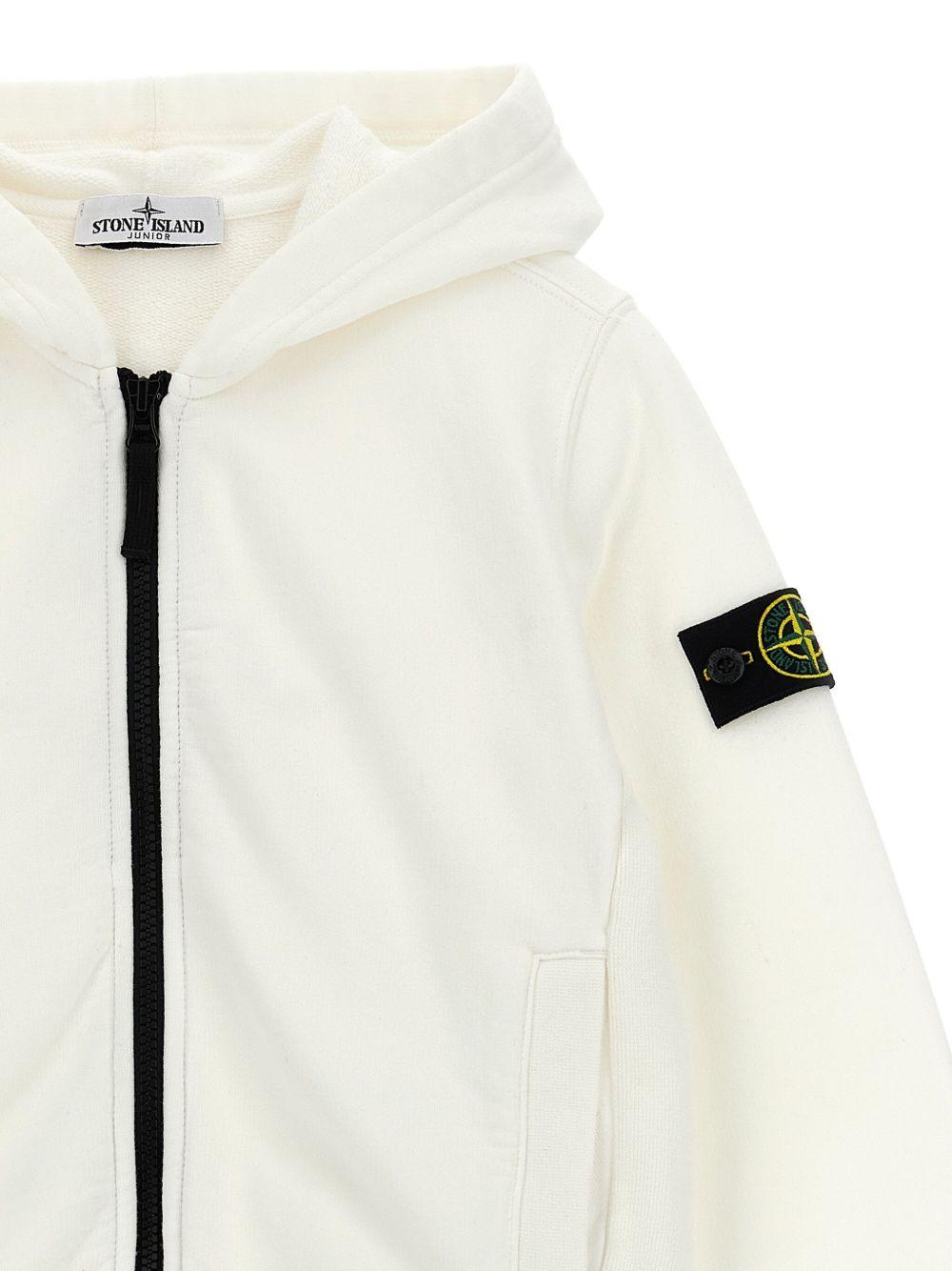 Felpa bianca per bambino 66100003S0A20 V0099 Stone Island Kids