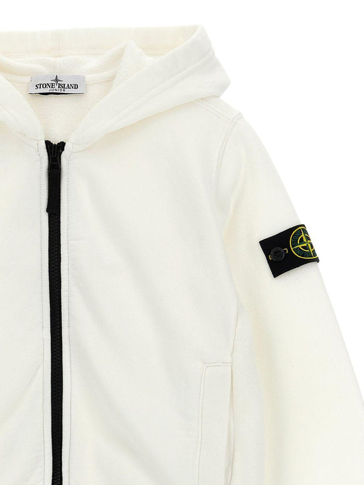 Felpa bianca per bambino 66100003S0A20 V0099 Stone Island Kids