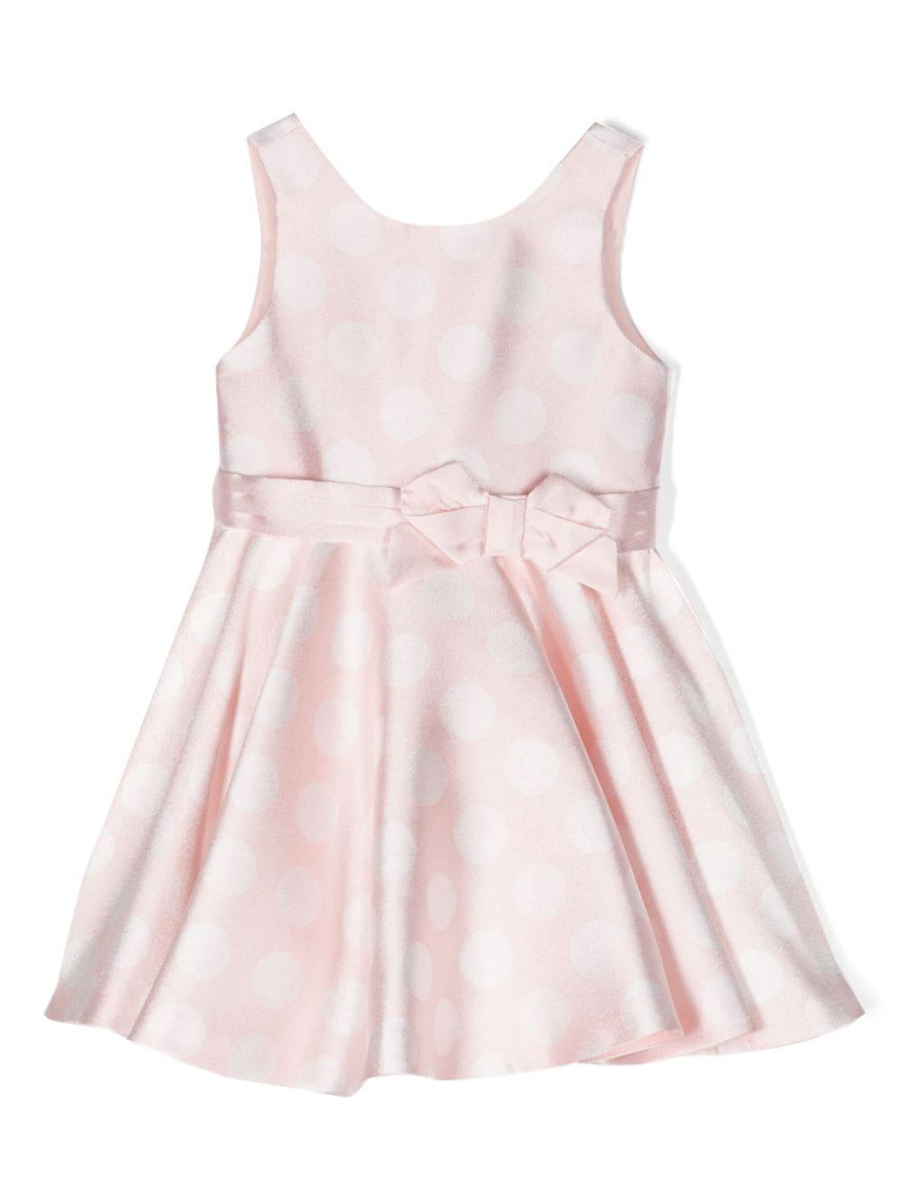 Abito rosa per bambina con pois
