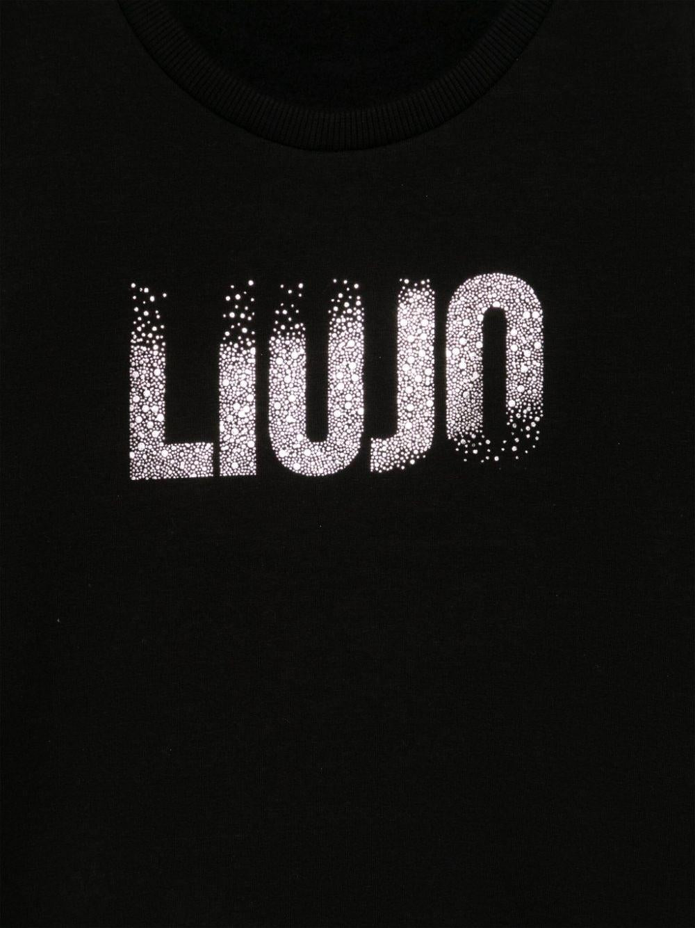 Black sweatshirt for girls with logo