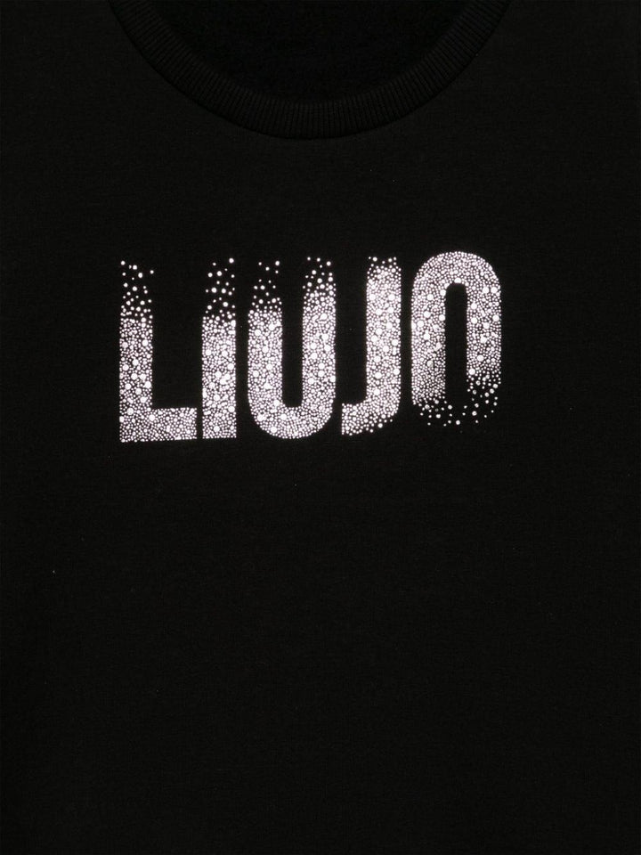 Black sweatshirt for girls with logo