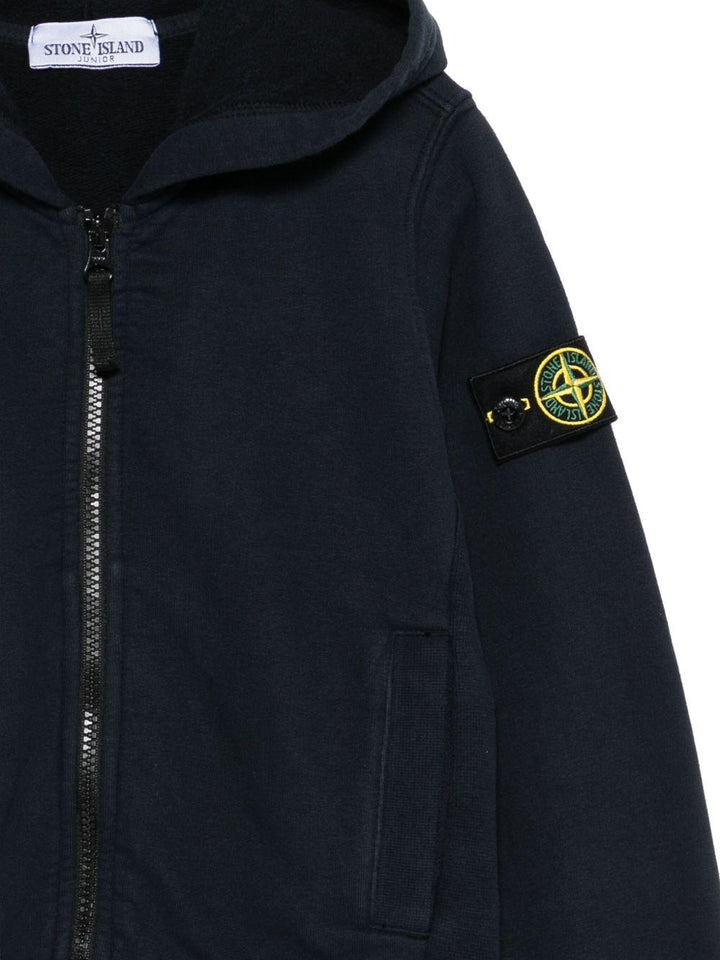 Felpa blu navy per bambino 66100003S0A20 V0020 Stone Island Kids