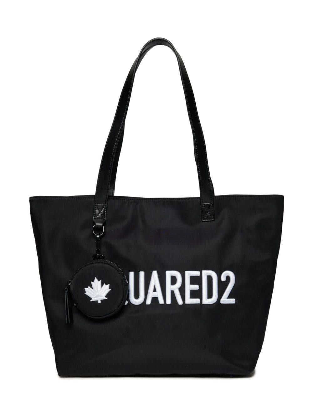 Borsa nera per bambina con logo