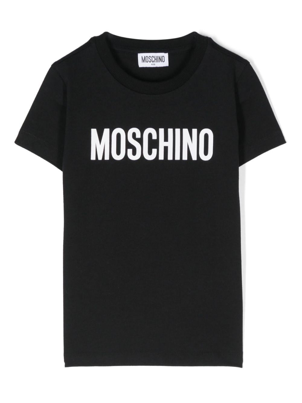 Black cotton t-shirt for boys