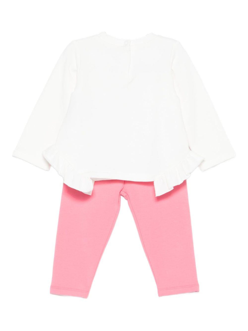 Completo rosa/bianco per neonata HF5038F0724 C3827 Liu Jo
