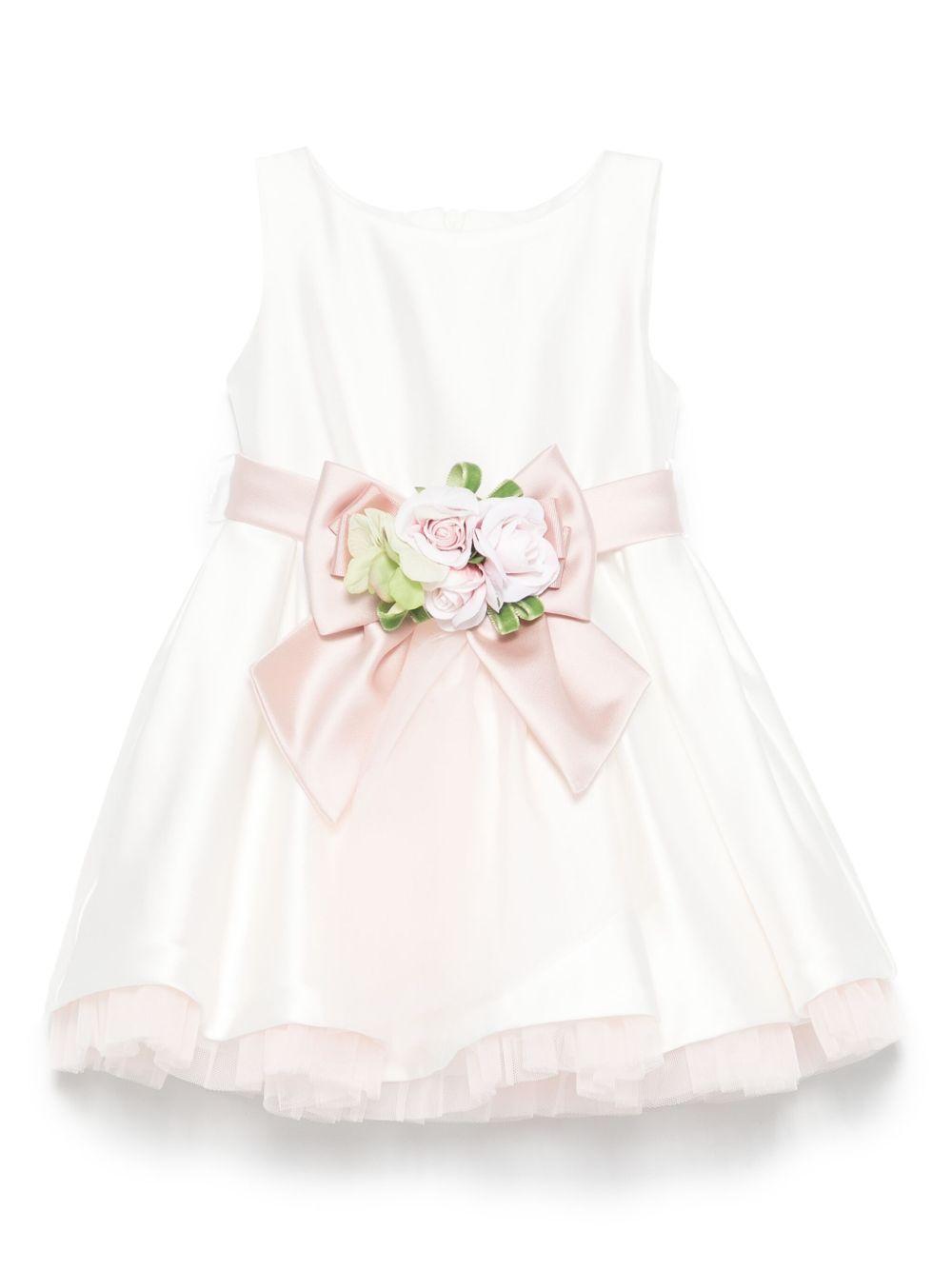Abito rosa chiaro/bianco per neonata