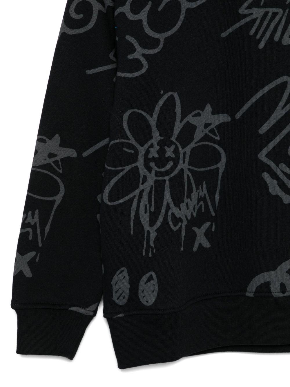 Felpa nera per bambino F5MSJBHS246 110 Msgm Kids