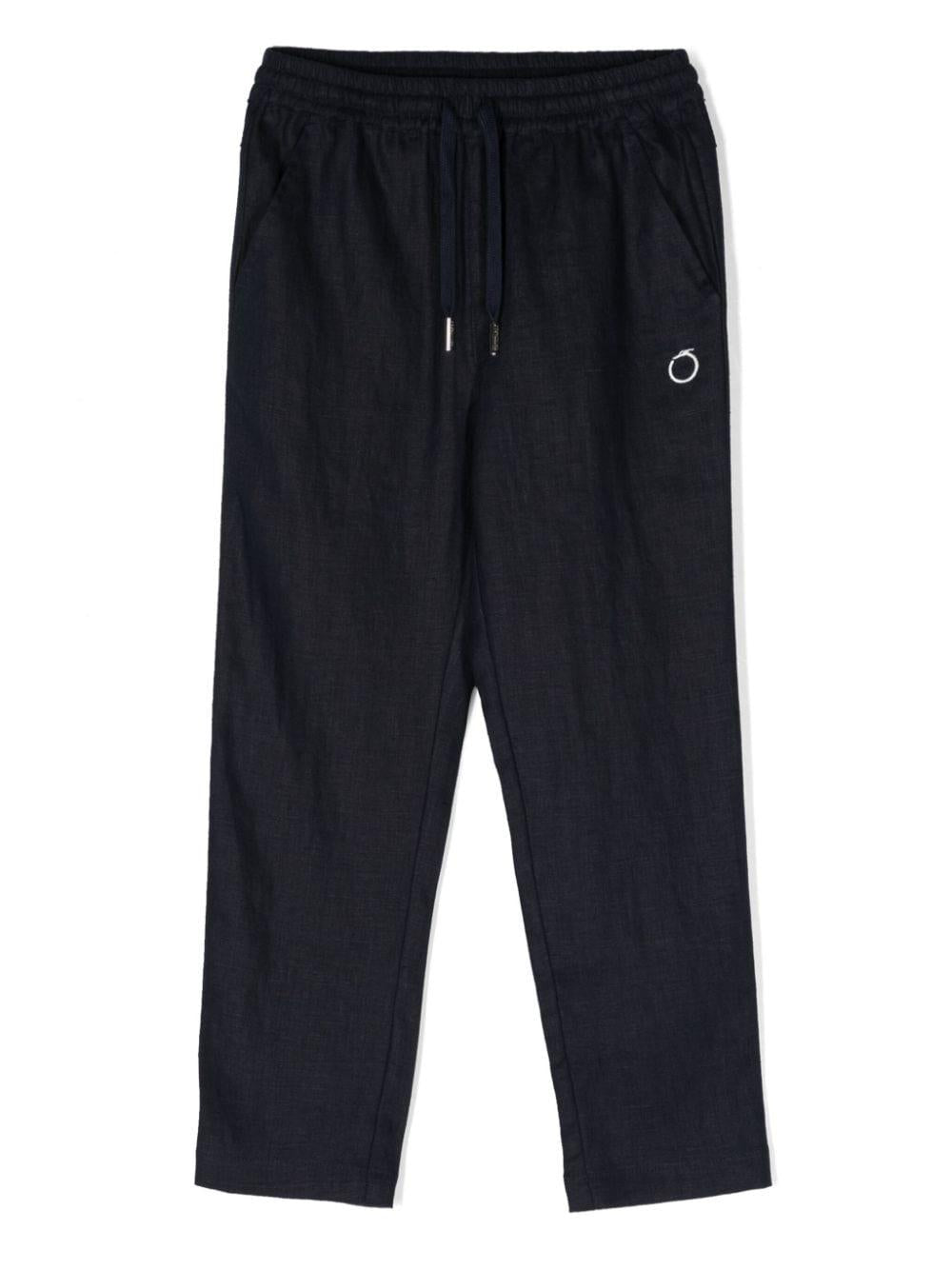 Navy blue linen trousers for boys
