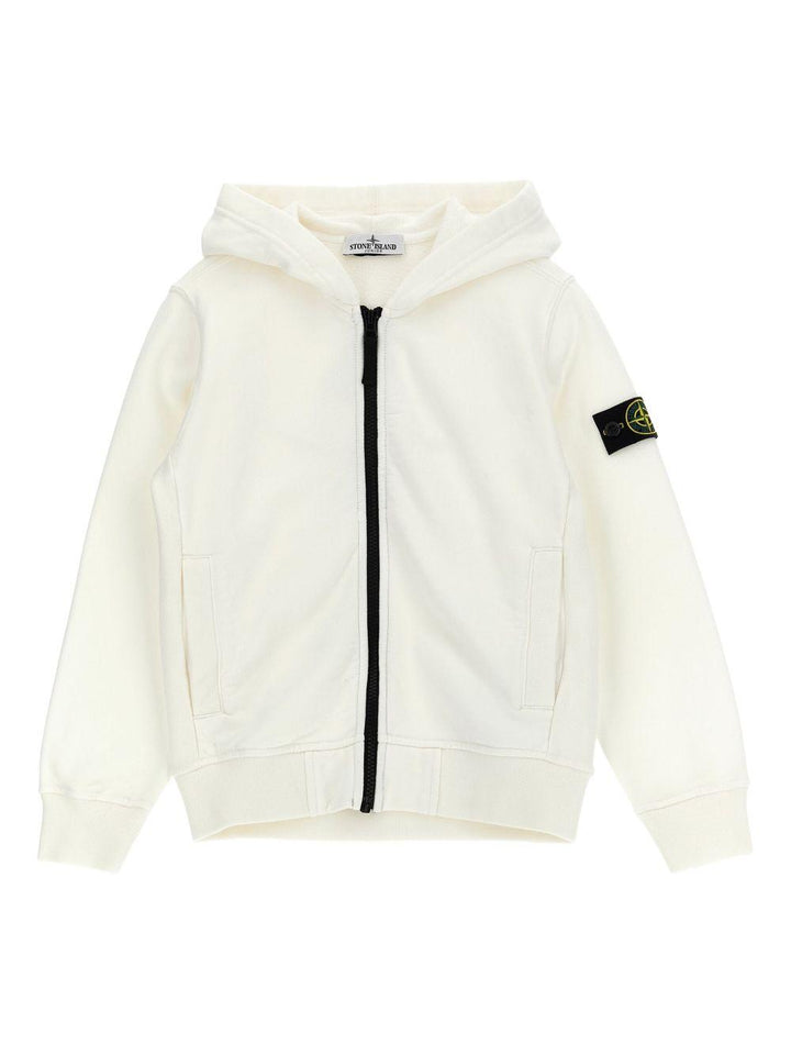 Felpa bianca per bambino 66100003S0A20 V0099 Stone Island Kids