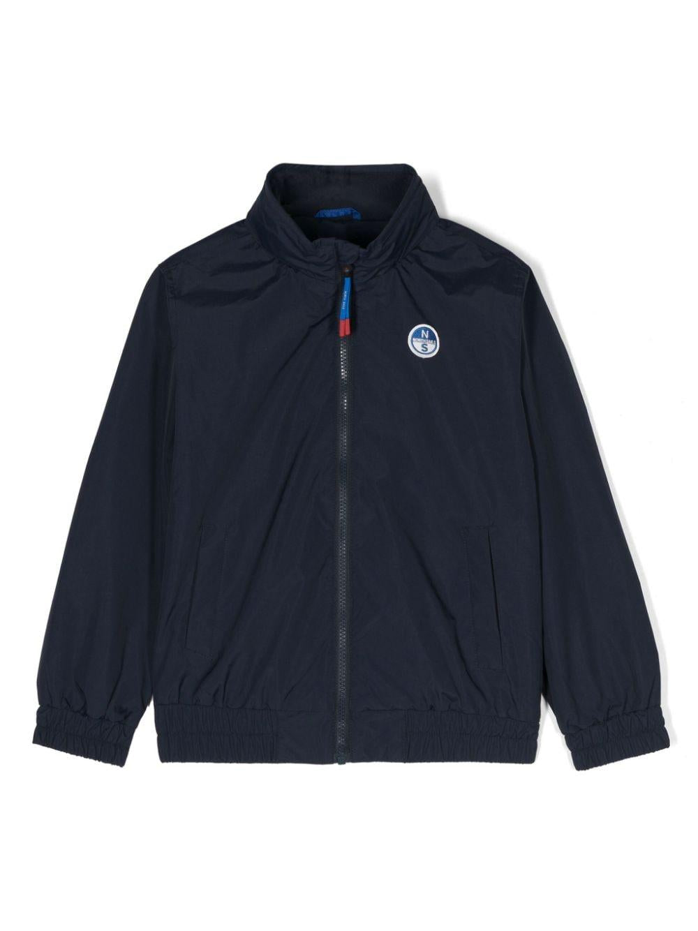 Giubbotto blu per bambino con logo