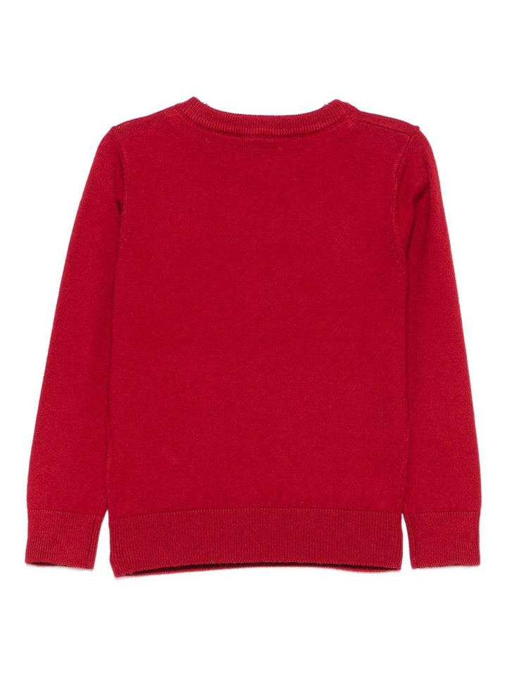 Maglione rosso per neonato TIA25020MA EMB Trussardi Kids