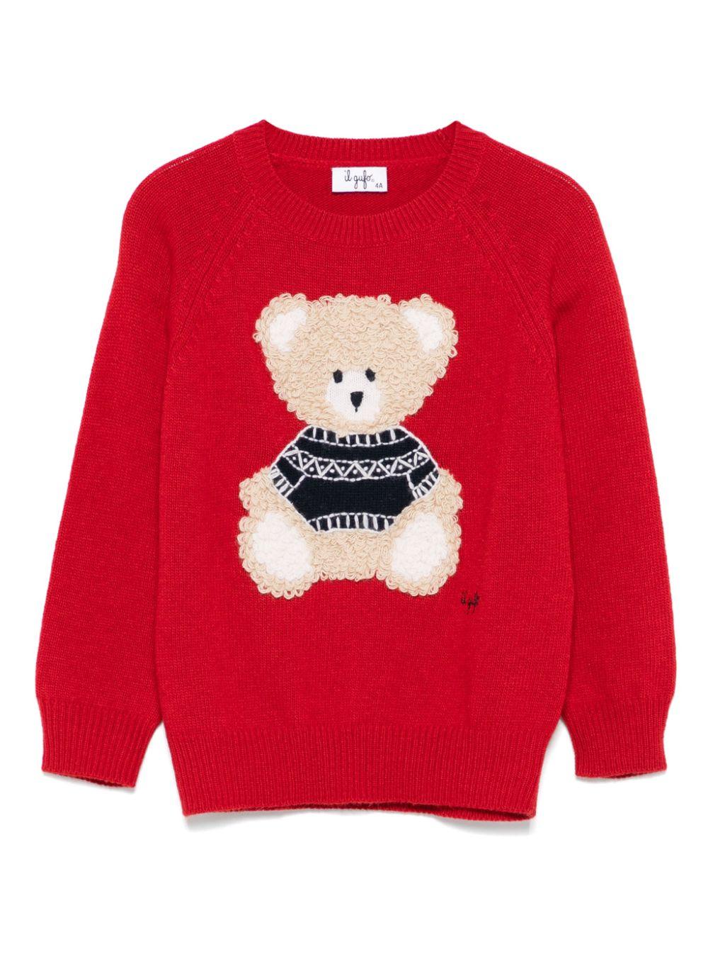 Maglione rosso mattone per bambino