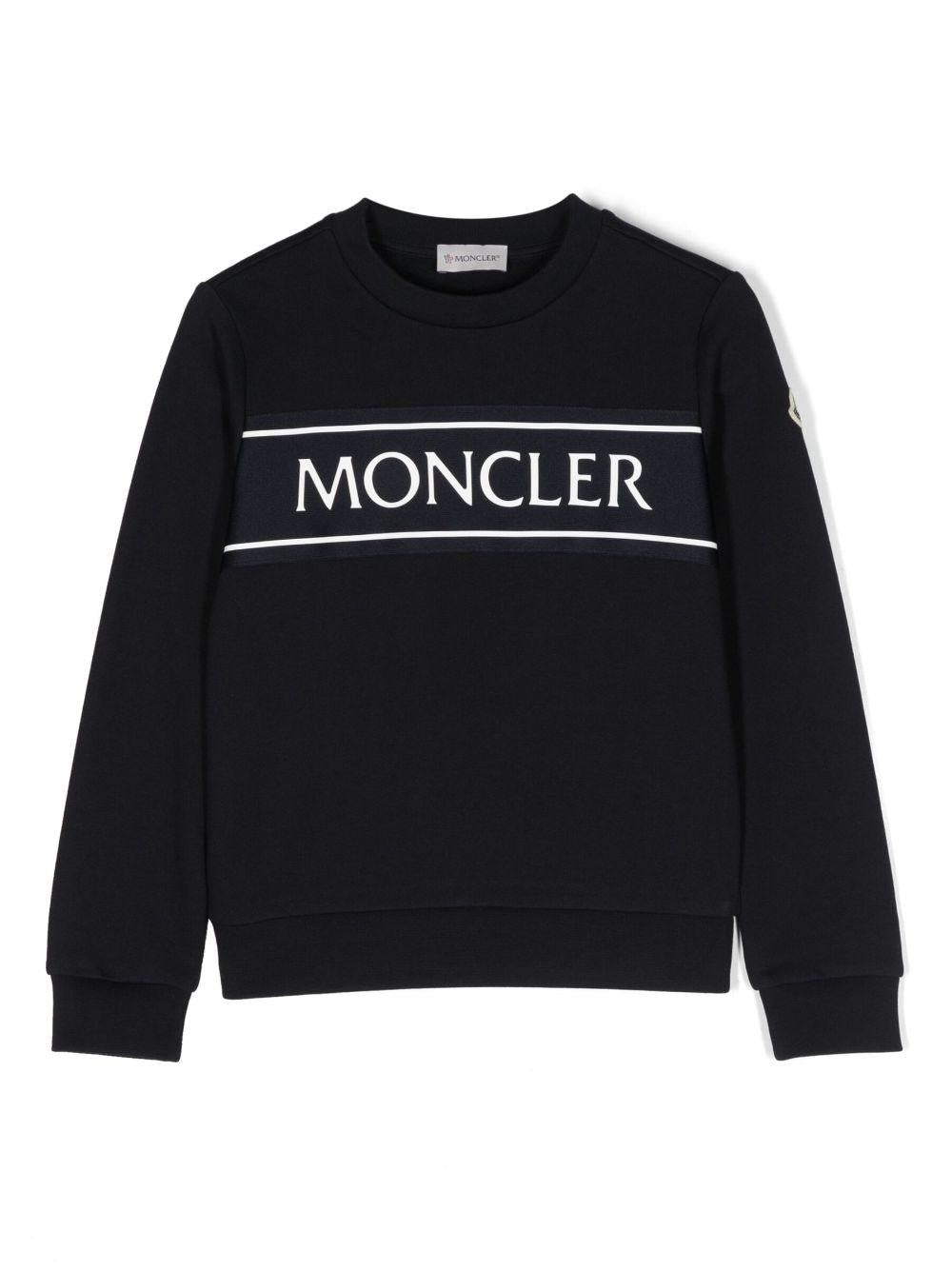 Blue sweatshirt for boys with logo