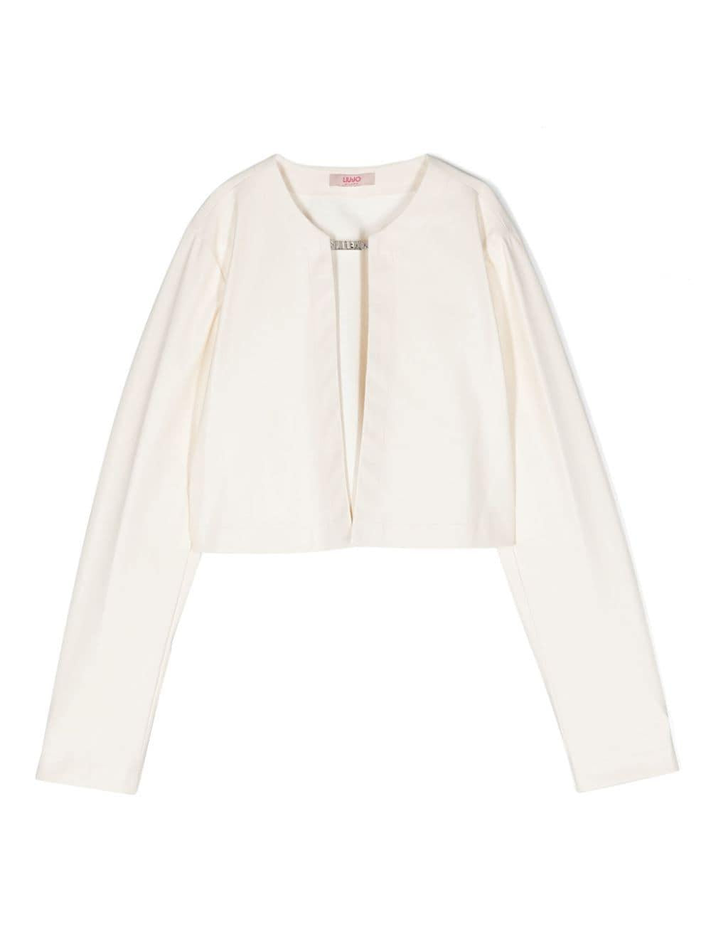 Giacca bianca per bambina in ecopelle GA4080E0392 10602 Liu Jo