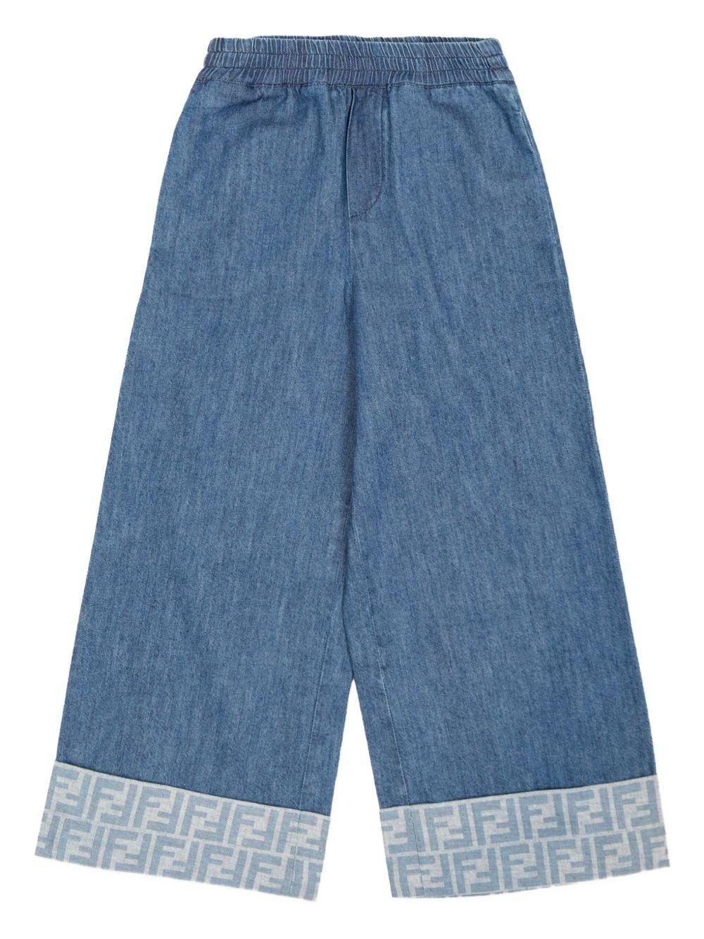 Jeans blu per bambina JUF149ATRF F0QG0 Fendi Kids