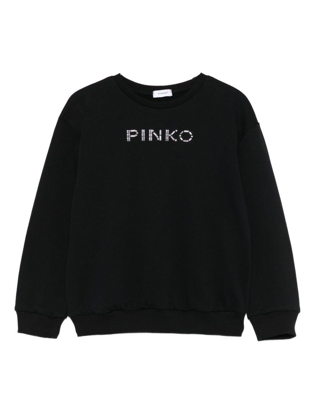 Felpa nera per bambina KFFE011CFE014 D866 Pinko Kids