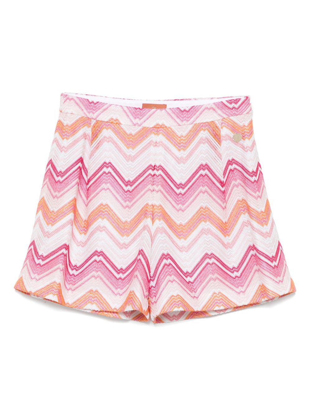 Light pink/multicolor bermuda shorts for girls