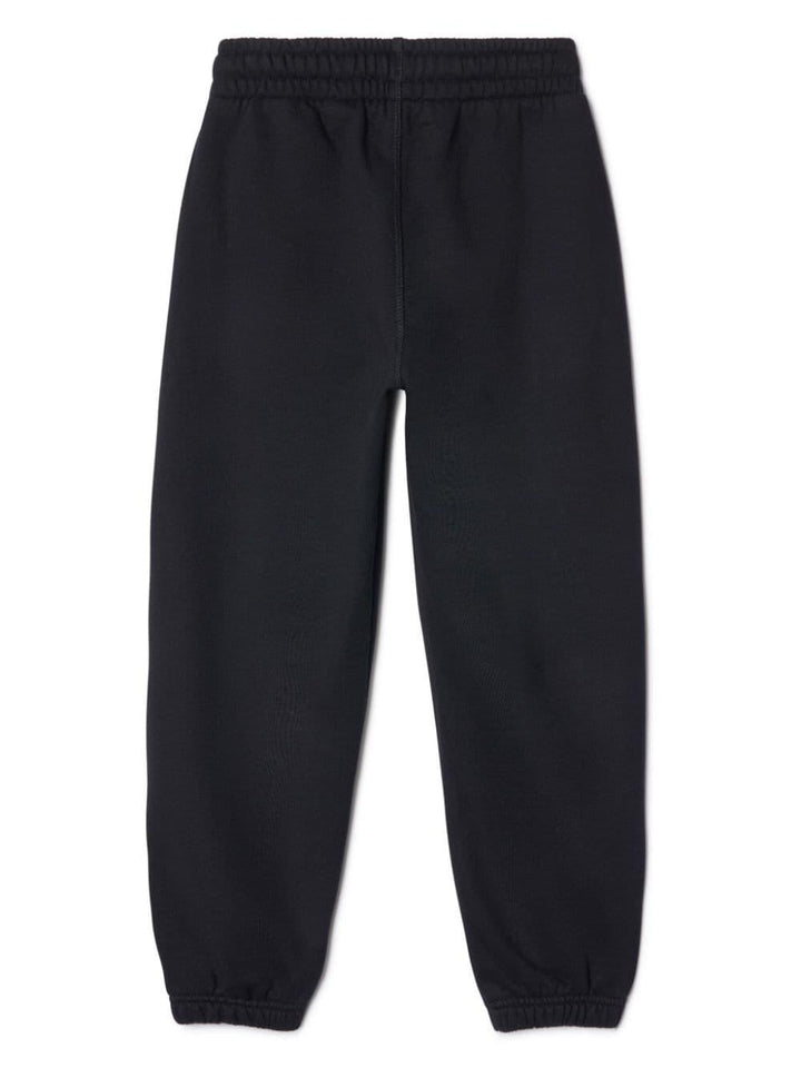 Pantalone sportivo nero per bambino con logo verde OBCH001S24FLE003 1055 Off White Kids