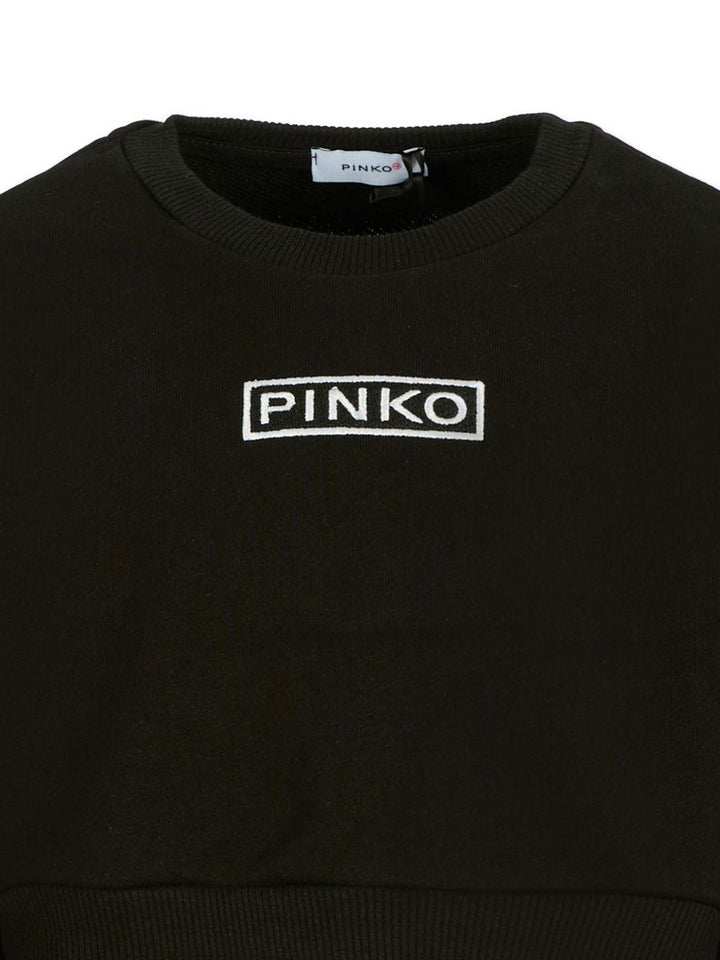 Felpa nera per bambina KFFE012CFF013 D852 Pinko Kids