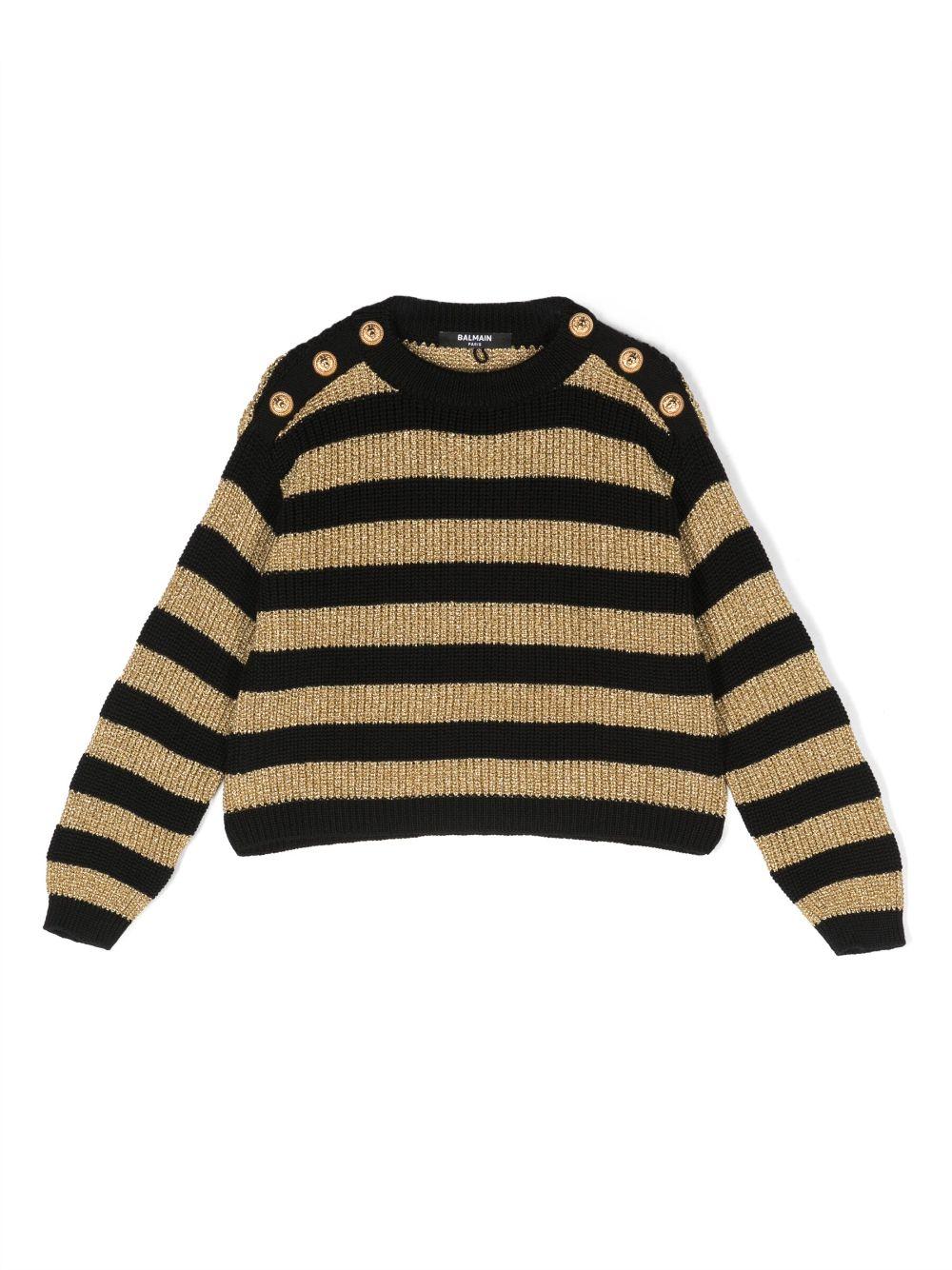 Maglione nero e oro per bambina