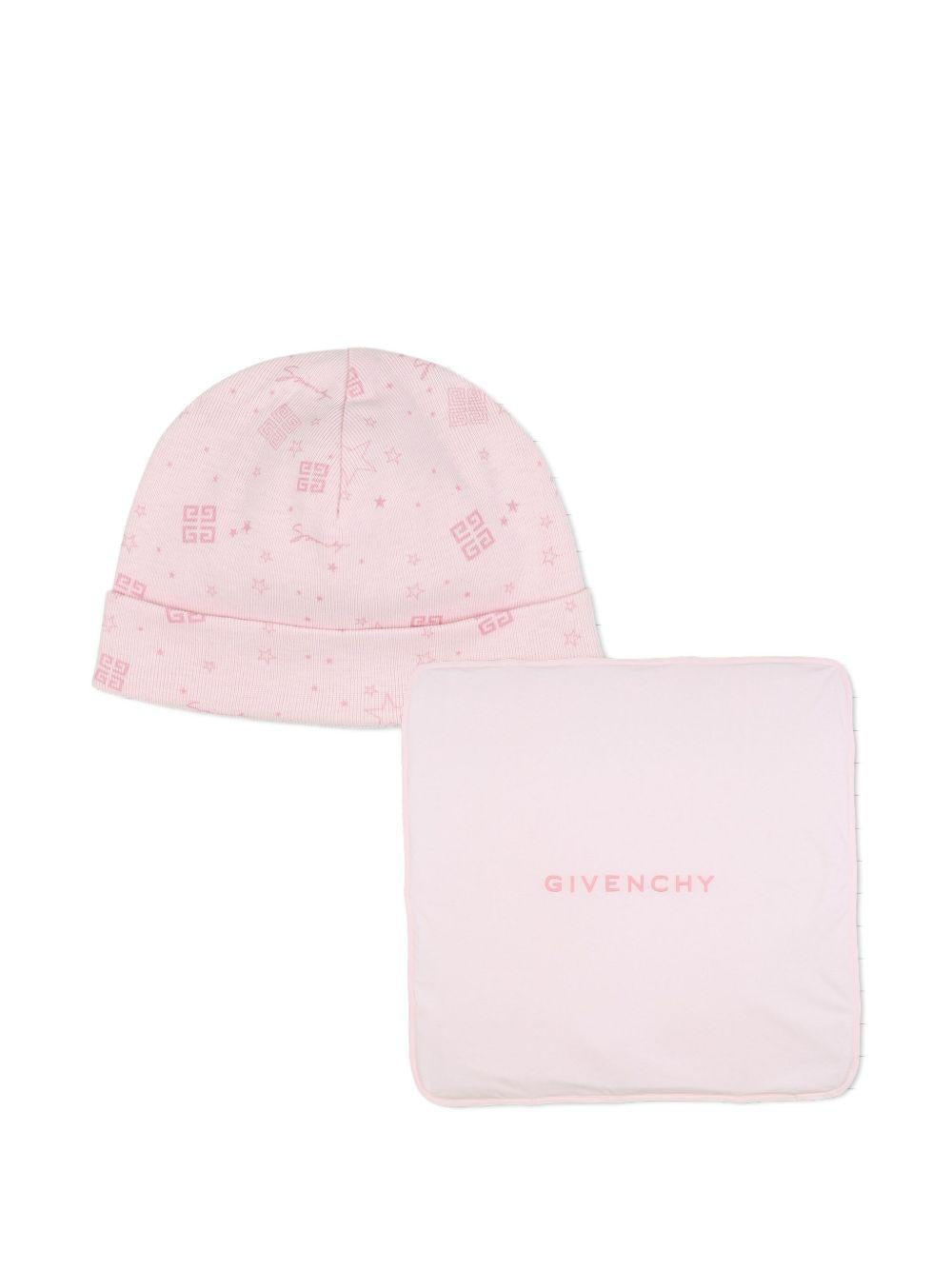 Coperta e cappello rosa per neonata H30853 44Z Givenchy Kids