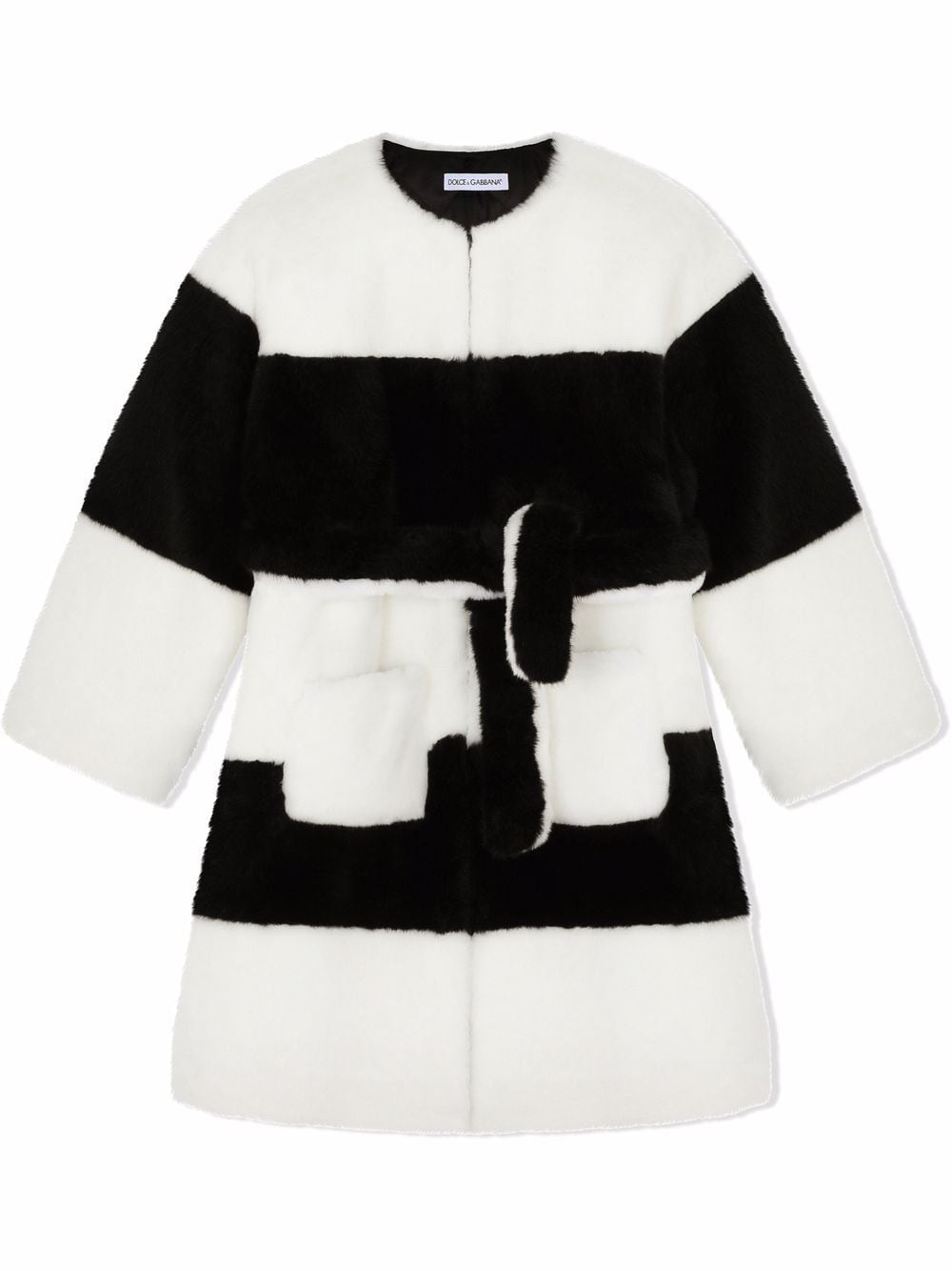 Black and white coat for girls