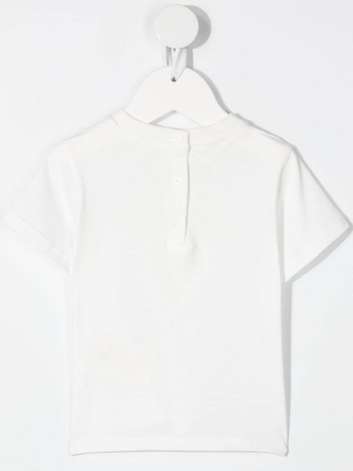 T-shirt bianca per neonati con logo