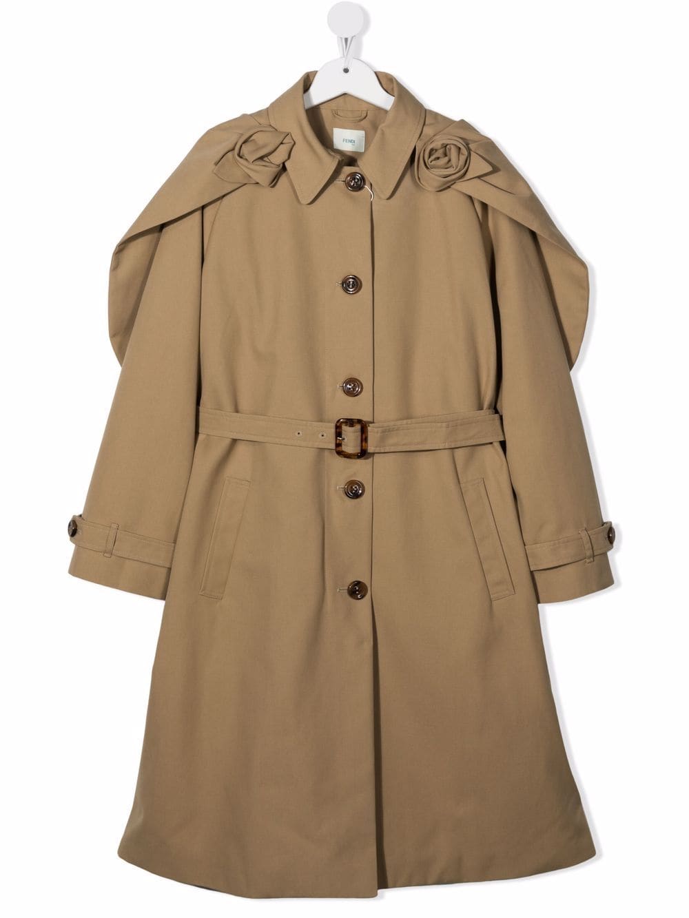 Trench beige per bambina JFA139AG1W F0QU5 Fendi Kids 