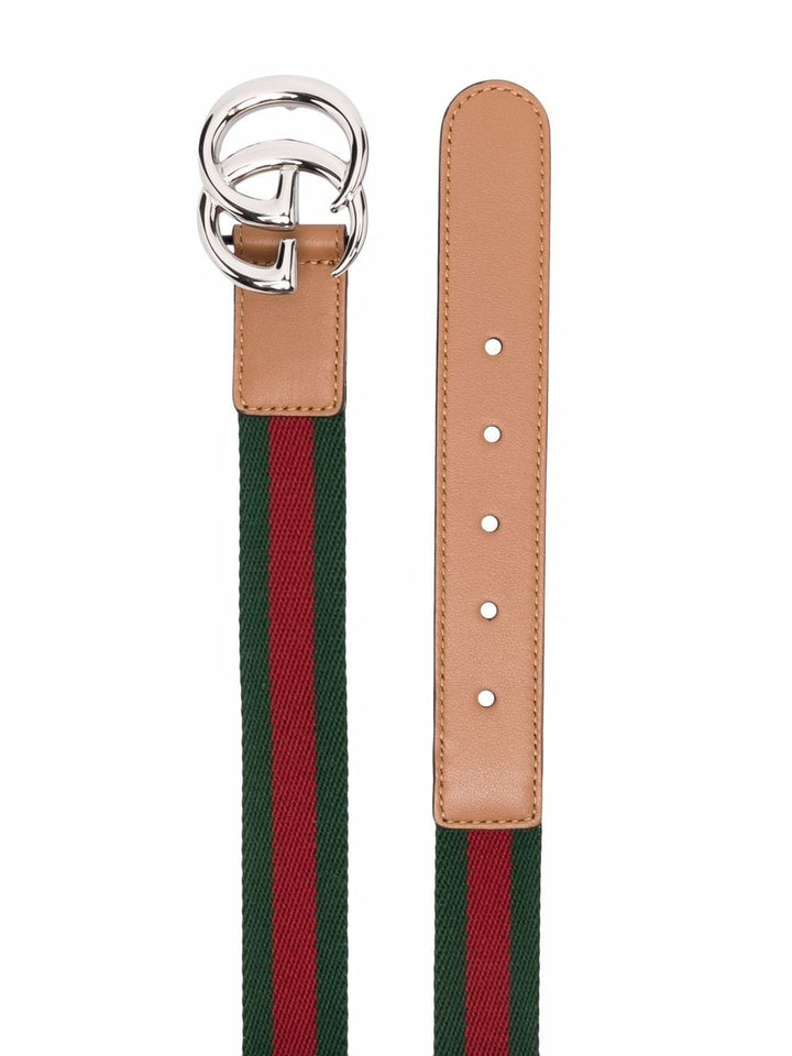 Green and red belt for children with logo