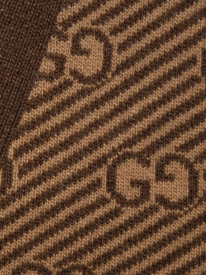Brown baby cardigan with logo