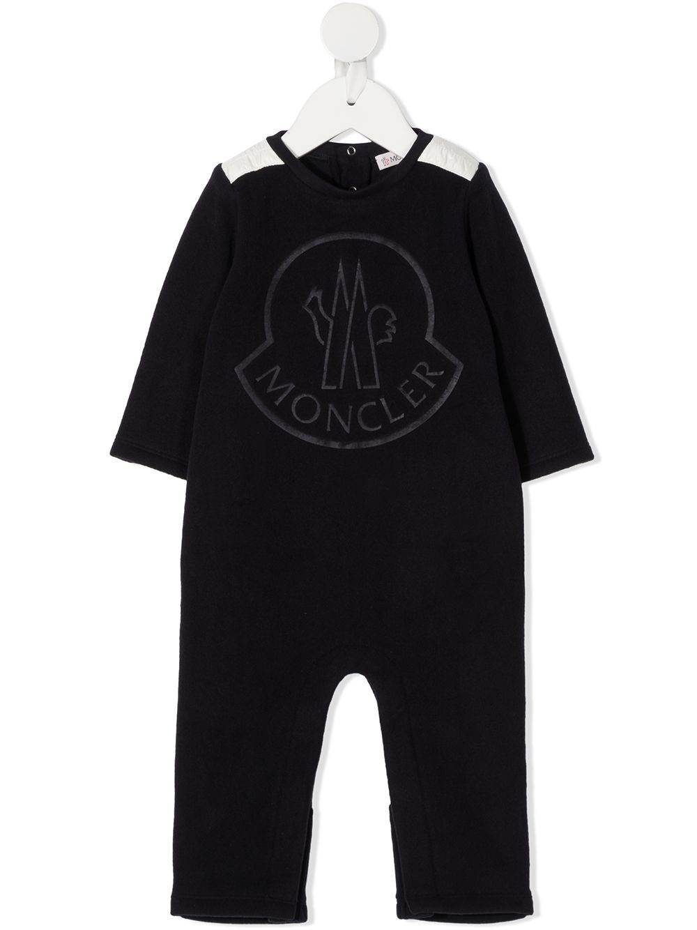 Black baby onesie with logo
