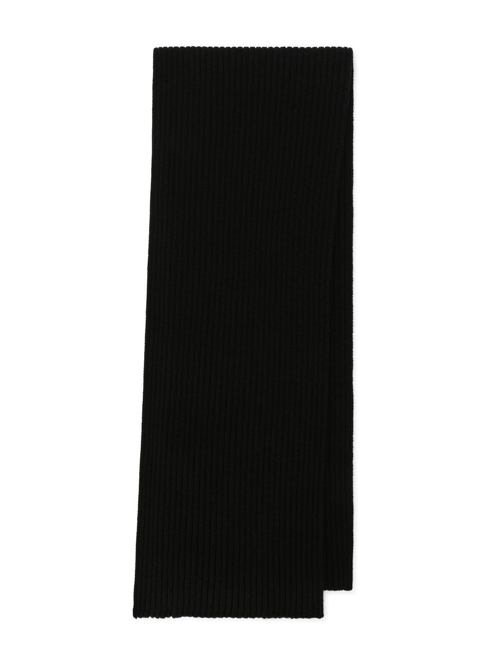 Unisex scarf in black wool