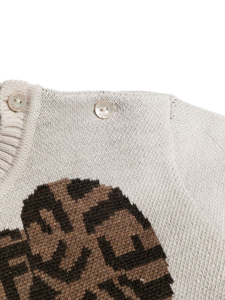 Beige sweater for newborns