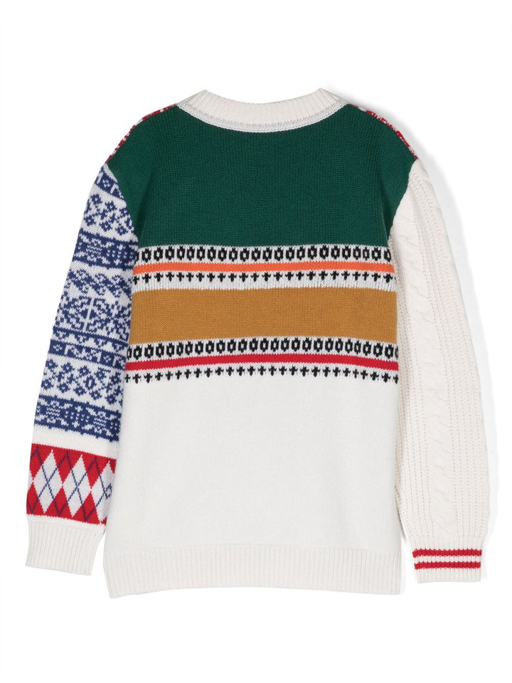 Multicolored children's wool sweater