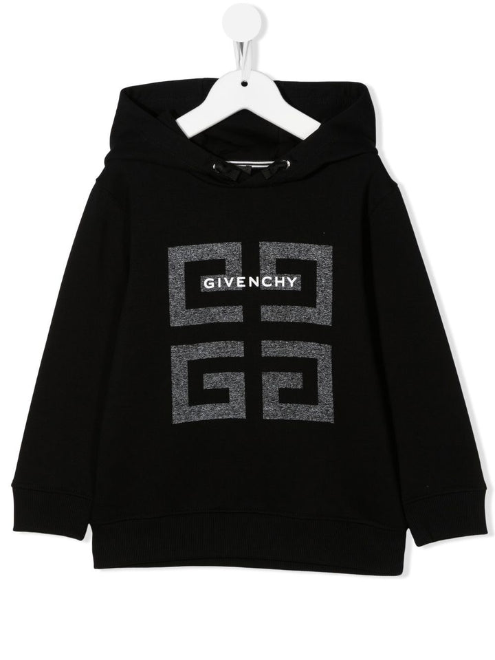 Black sweatshirt for boys with logo