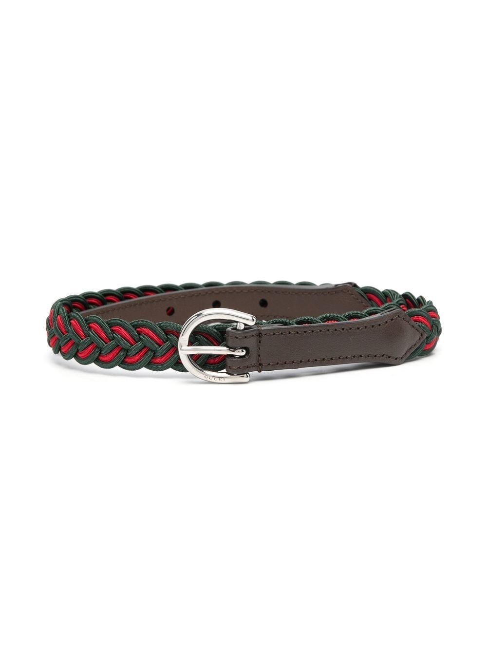 Cintura verde e rossa per bambina con logo 704663UYWAN 8742 Gucci Kids 