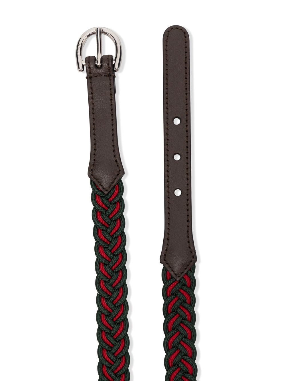 Cintura verde e rossa per bambina con logo 704663UYWAN 8742 Gucci Kids 