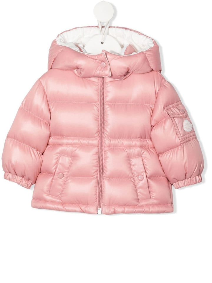 Powder pink jacket for baby girls