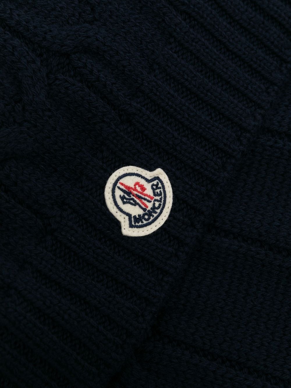 Blue children's scarf with logo