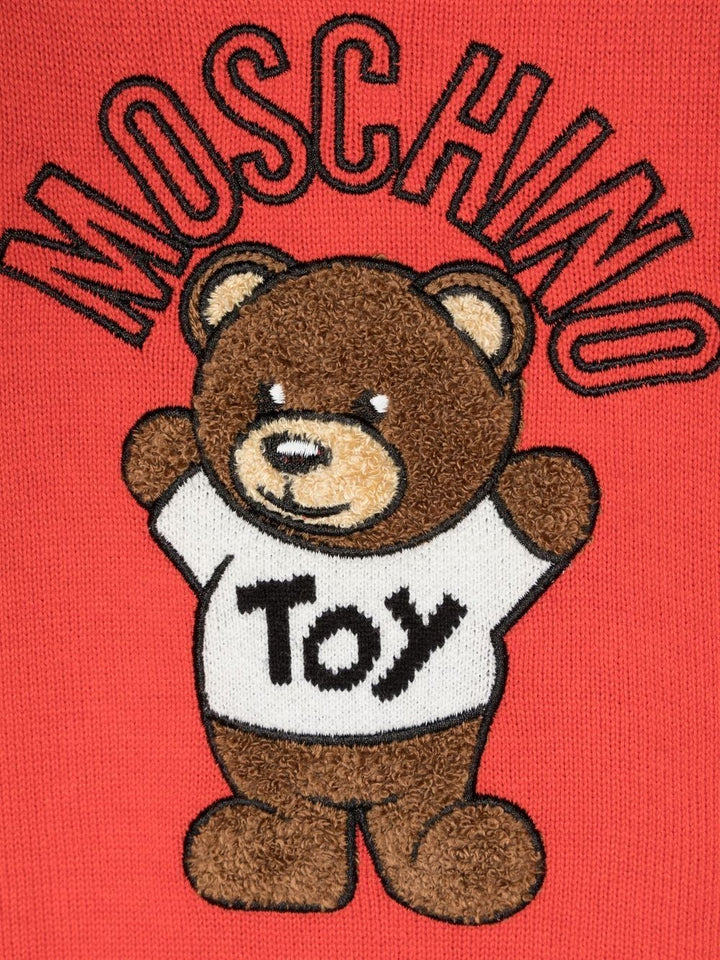 Red baby sweater with bear
