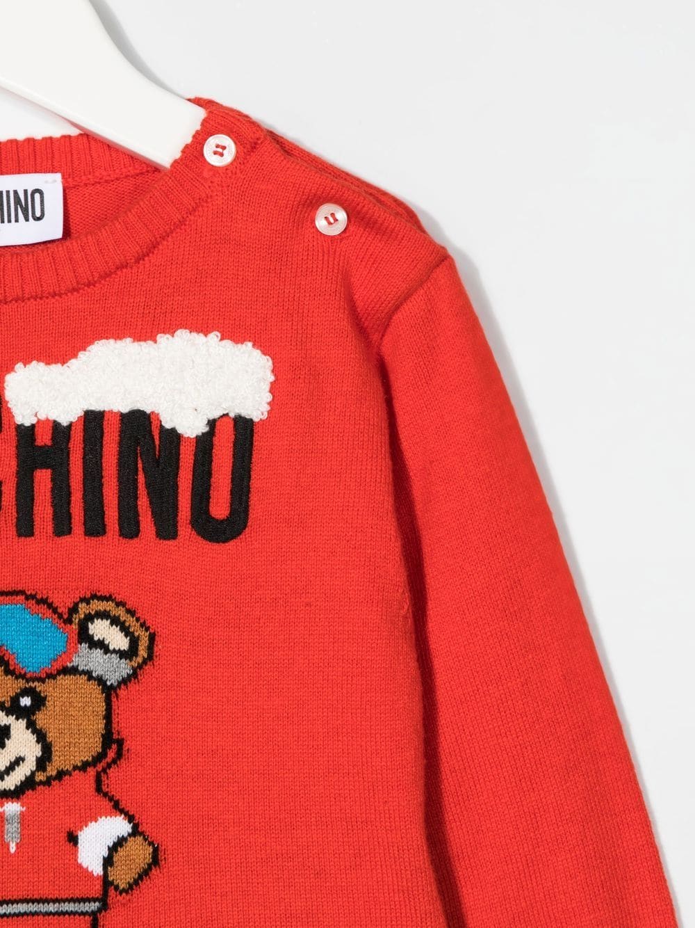 Maglione rosso per neonato con logo