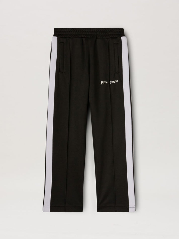 Black trousers for boys with logo