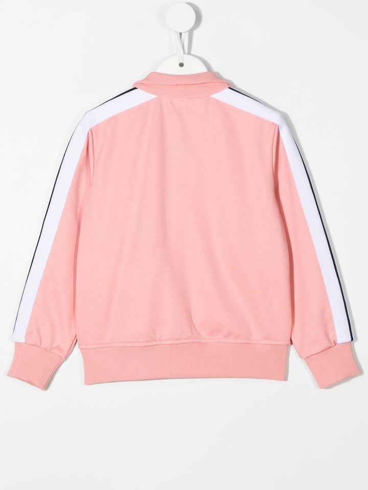 Pink sweatshirt for girls with logo