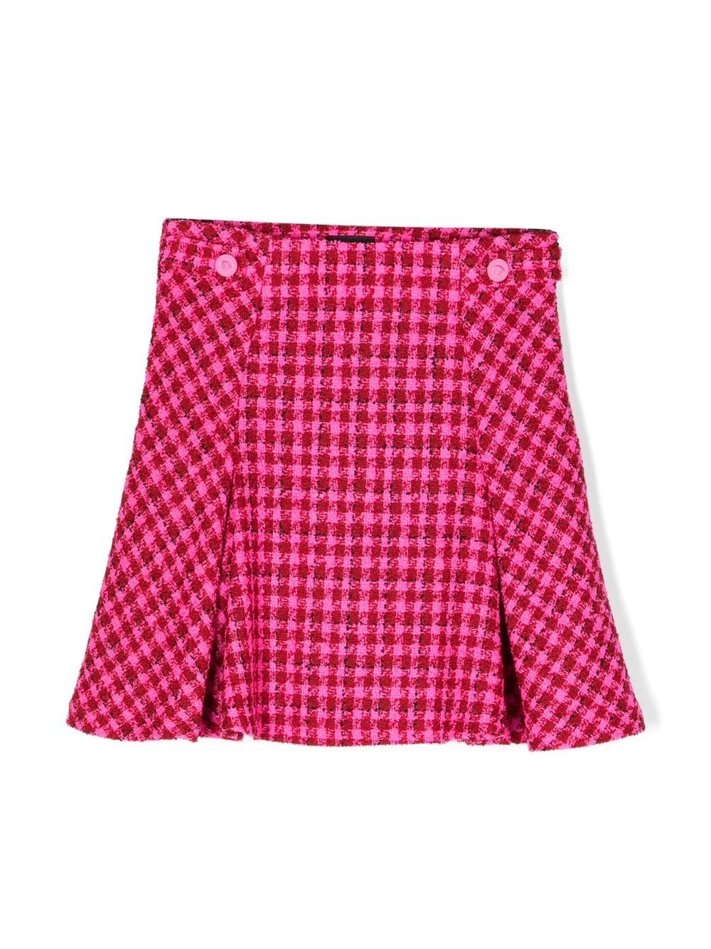 Fuchsia tweed skirt for girls