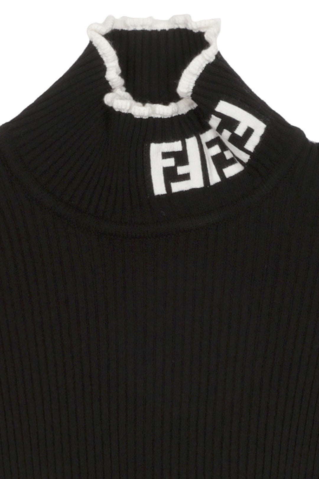 Maglione nero per bambina con logo